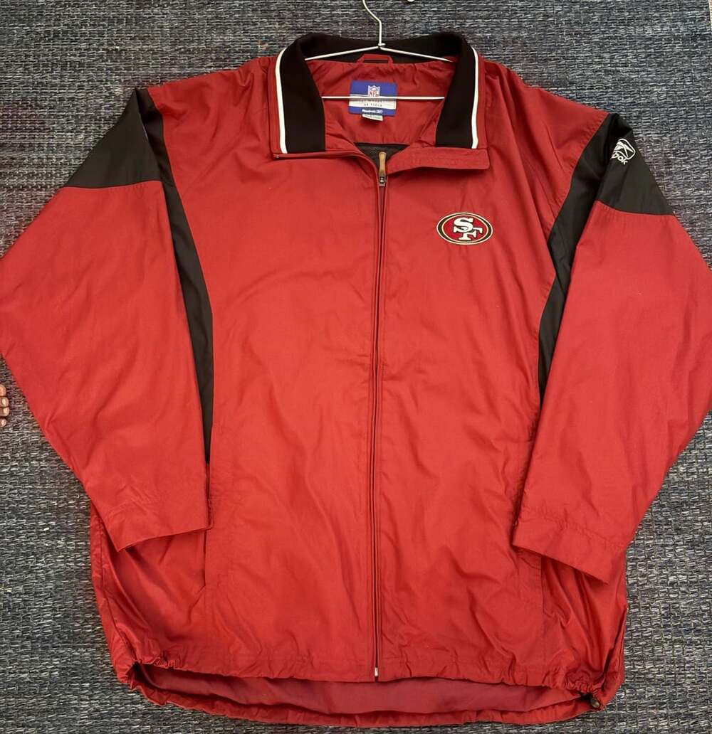 Vintage Reebok NFL San Francisco 49ers On-Field Windbreaker Jacket